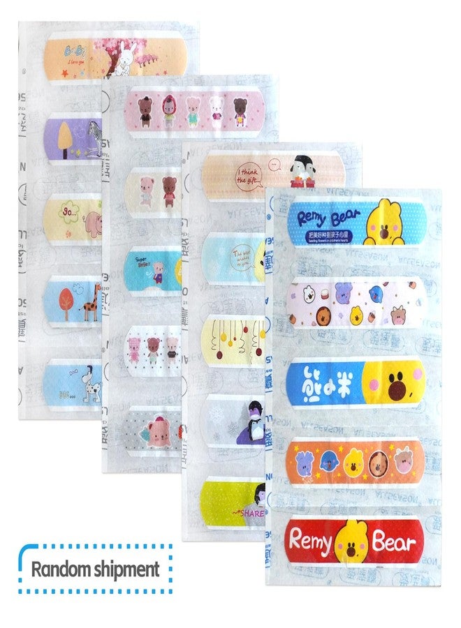 AndicAge Cute Bandages 100 Count Water Resistant Breathable Bandages Cute Cartoon Adhesive First Aid for Kids Children - Image 2